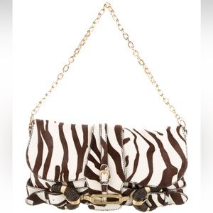 Jimmy Choo
Leather-Trimmed Ponyhair Shoulder Bag
